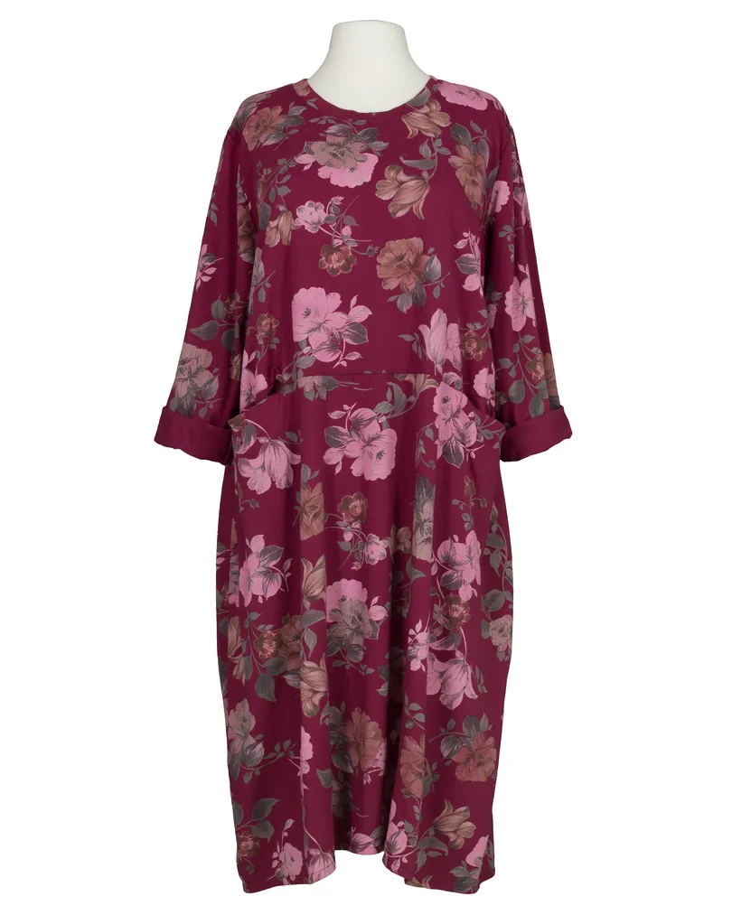 Kleid Baumwolle Floral in beere von New Collection