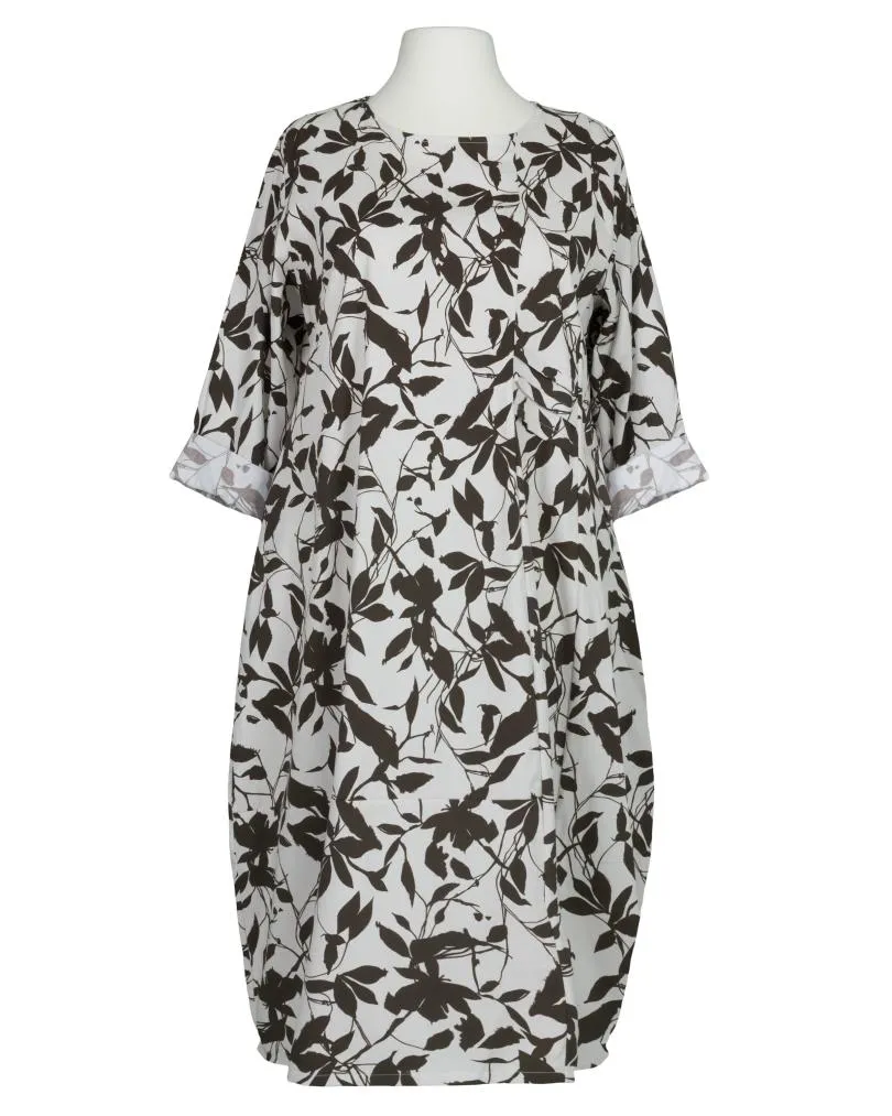 Kleid Baumwolle Floral in  braun von Made in Italy (Bild 1)