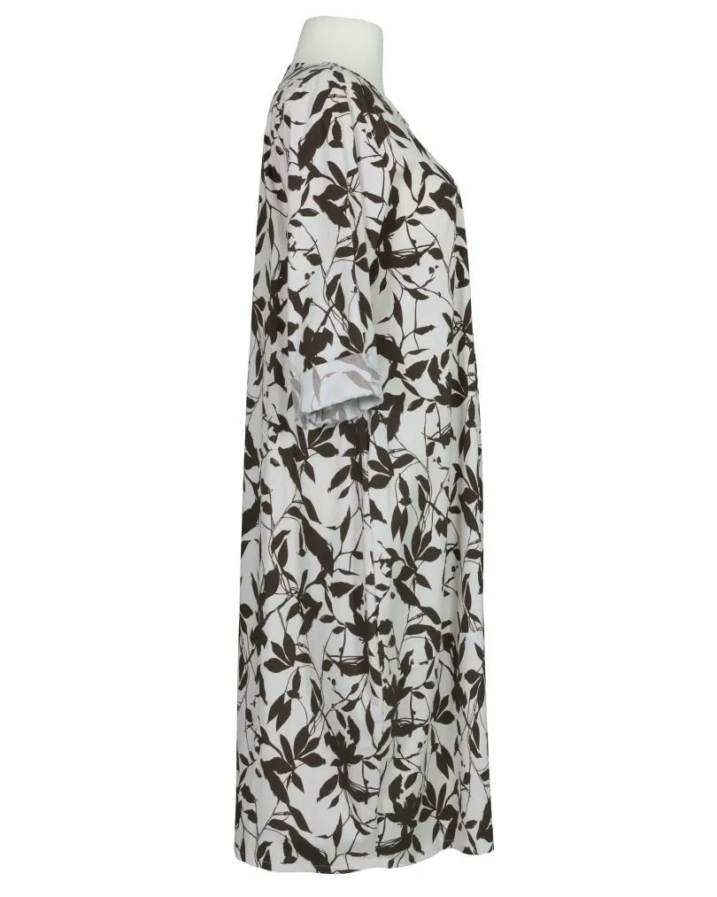 Kleid Baumwolle Floral in  braun von Made in Italy (Bild 2)