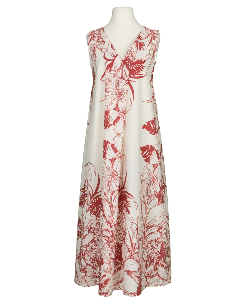 Kleid Baumwolle Floral in  rot von Made in Italy (Bild 1)