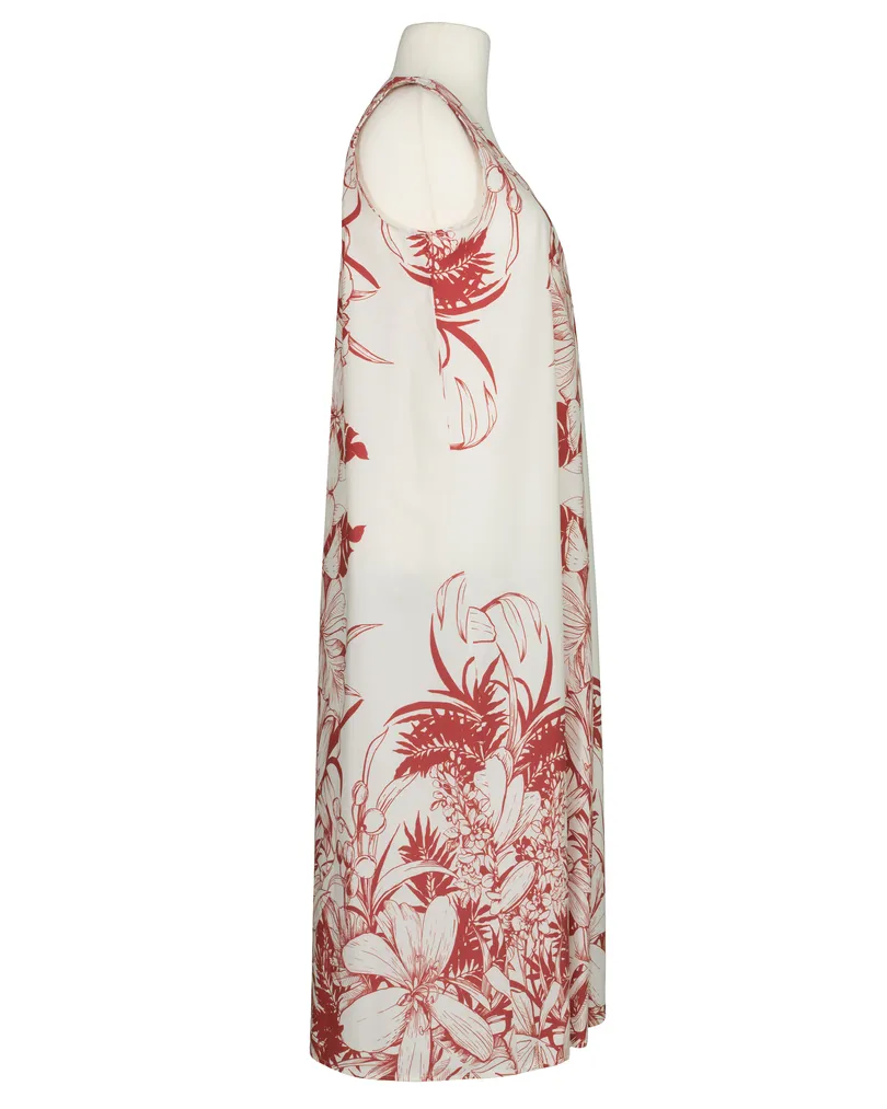 Kleid Baumwolle Floral in  rot von Made in Italy (Bild 3)