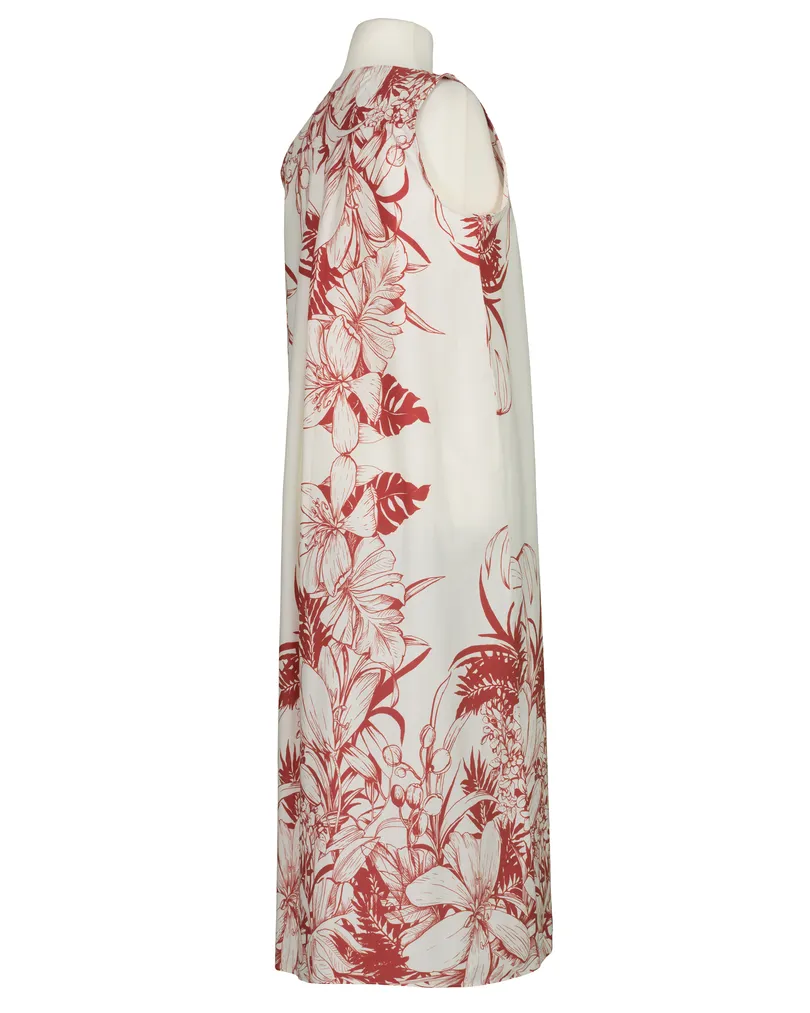 Kleid Baumwolle Floral in  rot von Made in Italy (Bild 4)