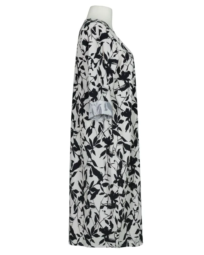 Kleid Baumwolle Floral in  schwarz von Made in Italy (Bild 2)