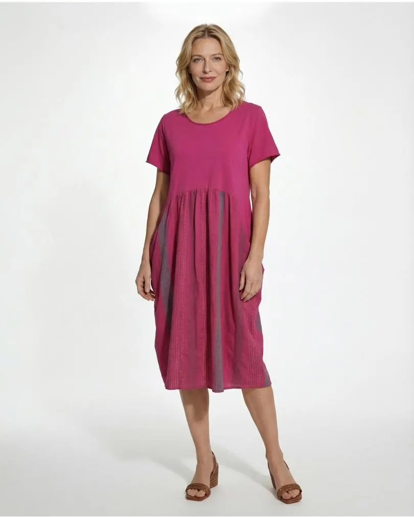 Kleid Baumwolljersey in  fuchsia von Spaziodonna (Bild 3)