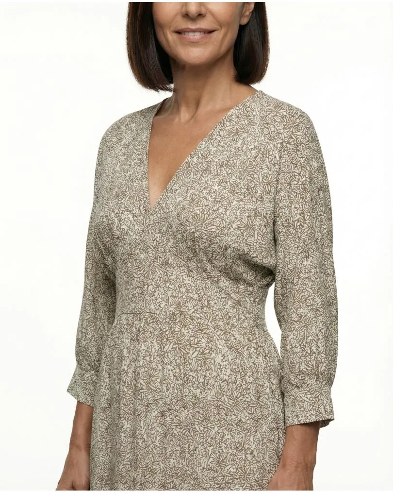 Kleid Blumenmuster in  beige von Italia Moda (Bild 4)