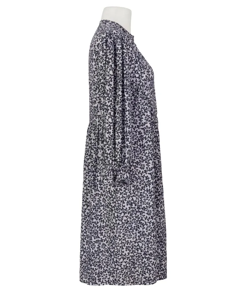 Kleid Blumenmuster in  blau von Made in Italy (Bild 2)