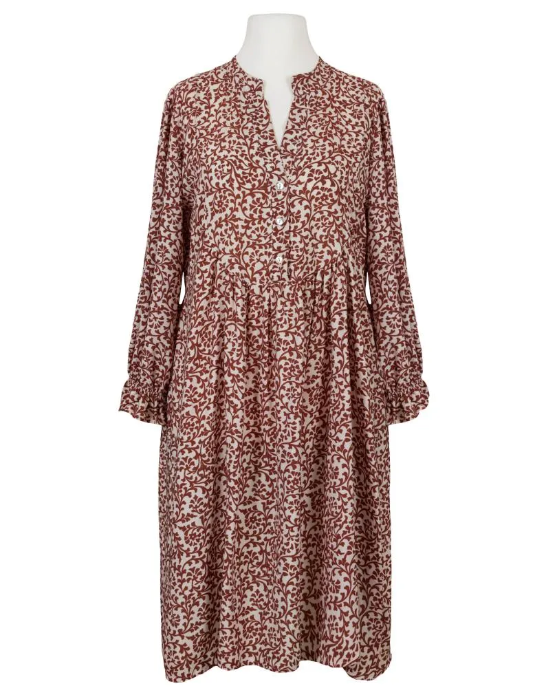 Kleid Blumenmuster in  bordeaux von Made in Italy (Bild 1)