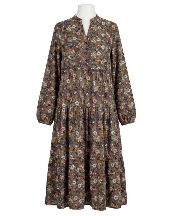 Kleid Blumenmuster in braun von Made in Italy