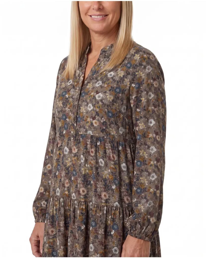 Kleid Blumenmuster in  braun von Made in Italy (Bild 4)
