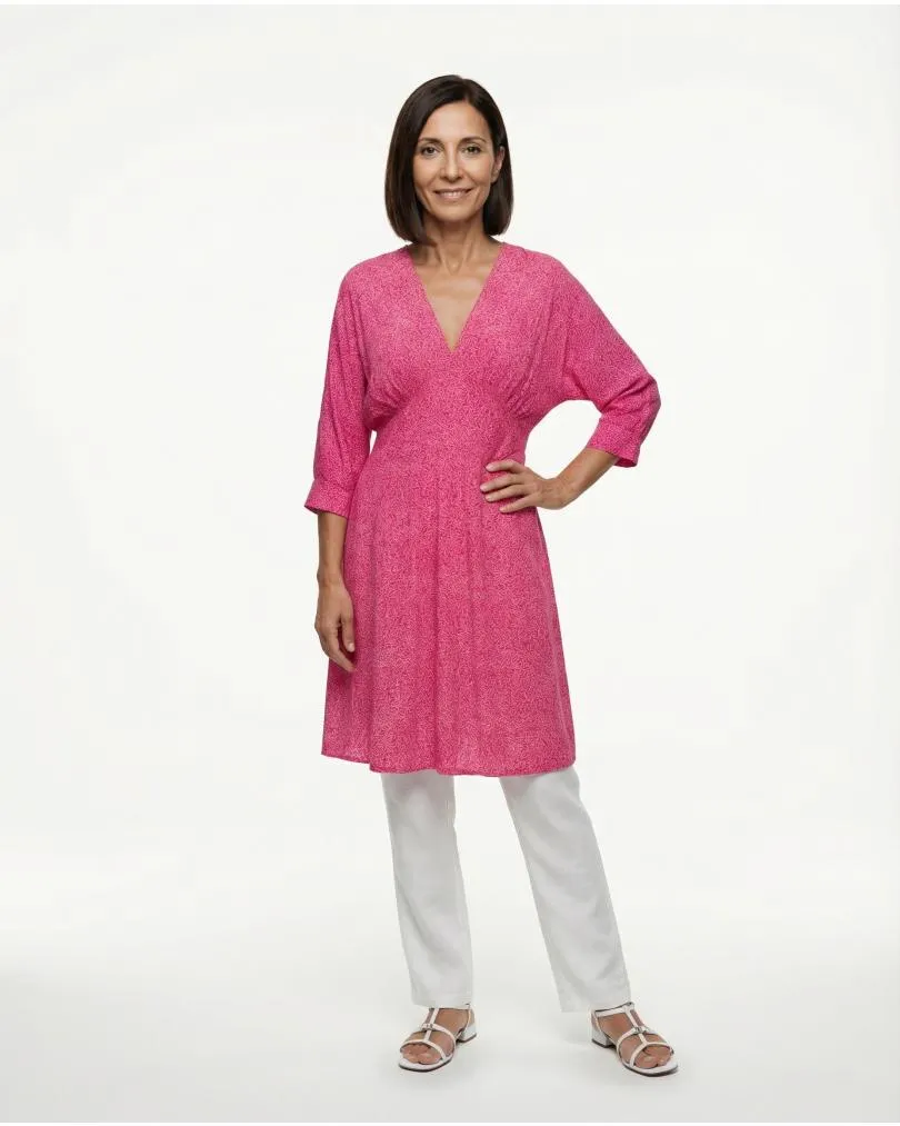 Kleid Blumenmuster in  pink von Italia Moda (Bild 3)