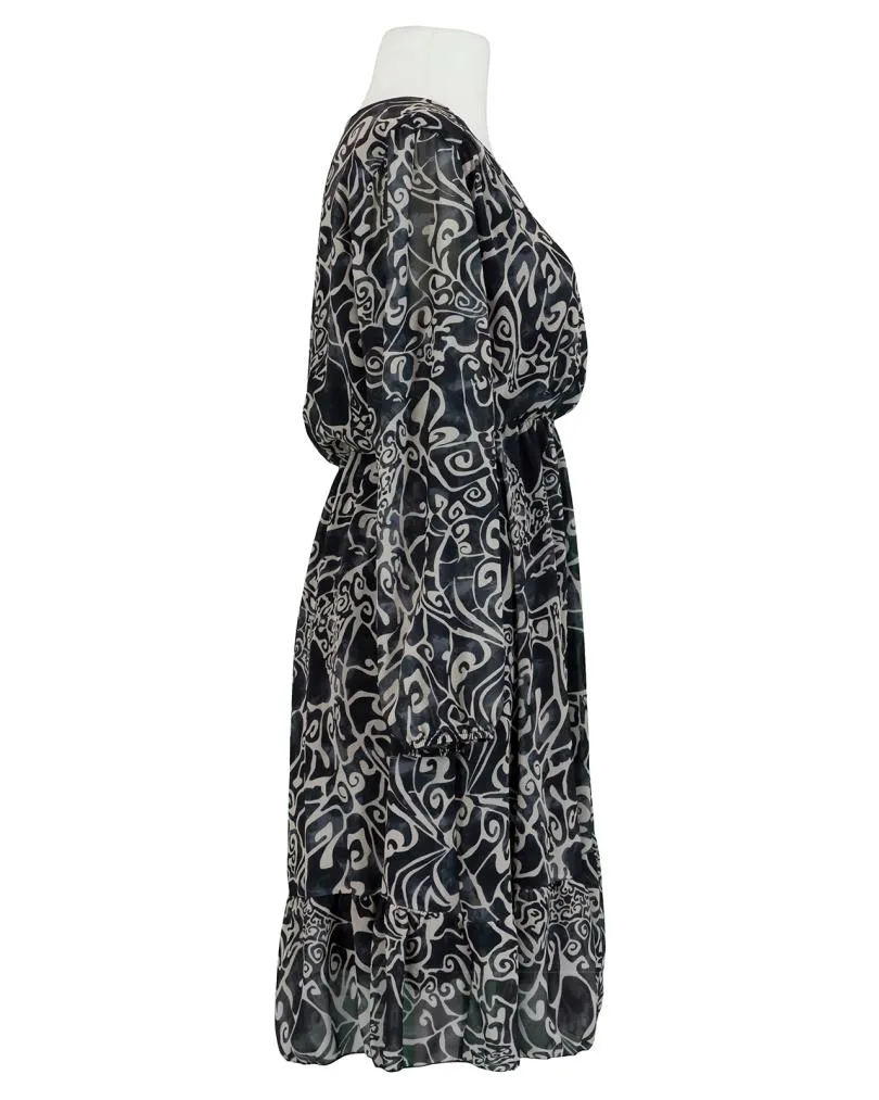 Kleid Chiffon in  schwarz von Made in Italy (Bild 2)