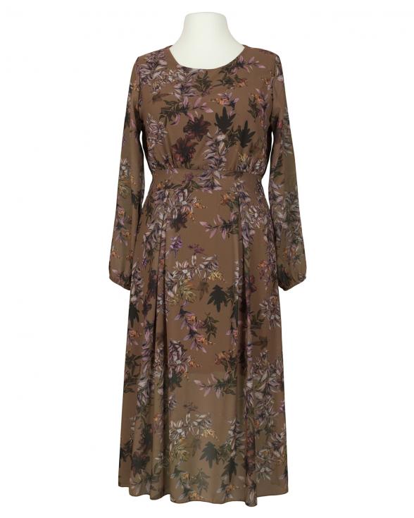 Kleid Cr�pe Chiffon in braun von Made in Italy