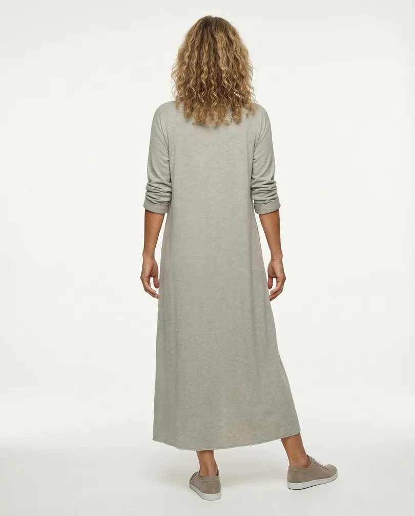 Kleid Feinstrick in  beige von Made in Italy (Bild 4)