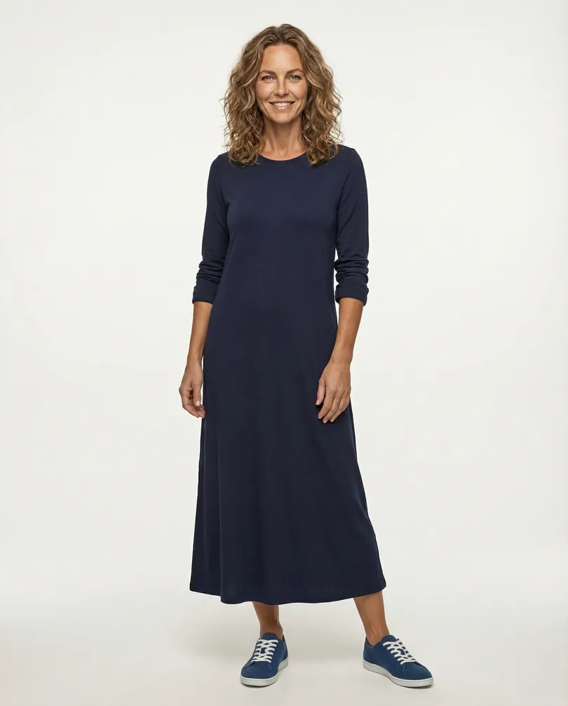 Kleid Feinstrick in  blau von New Collection (Bild 3)