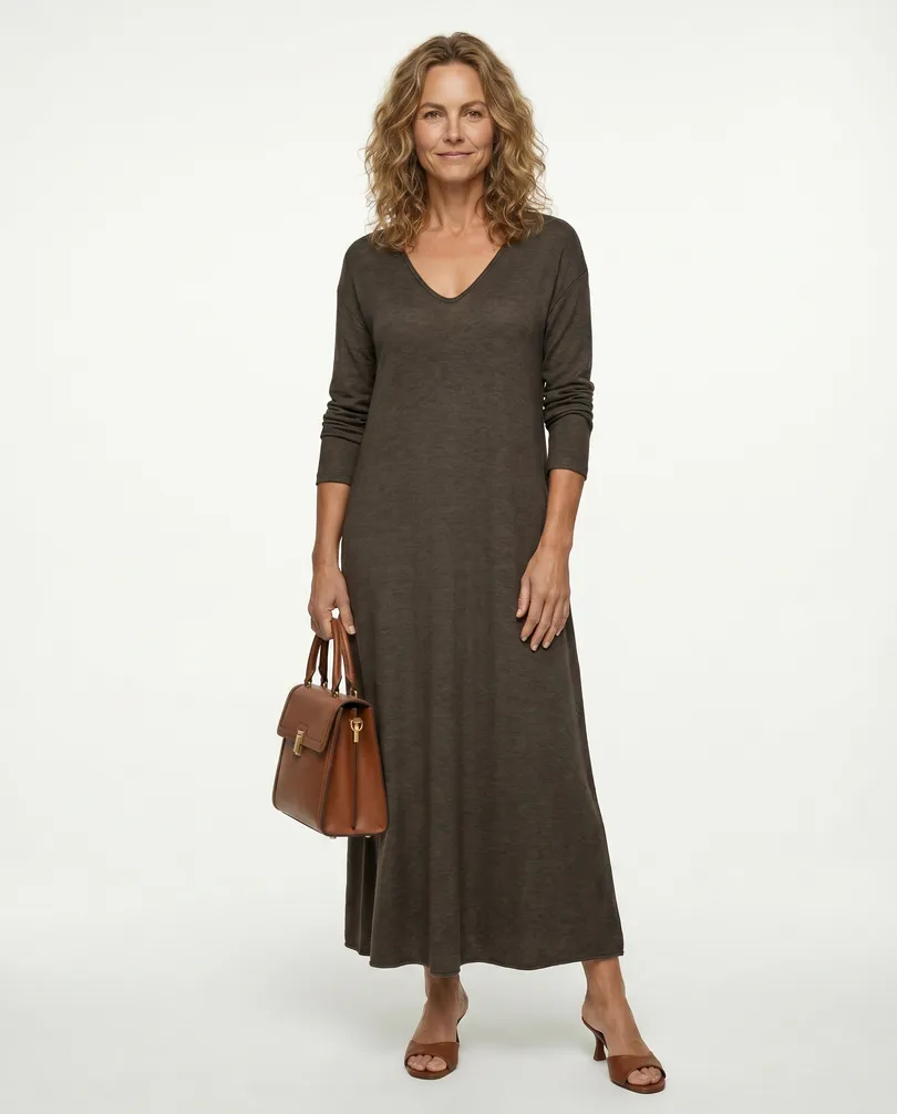 Kleid Feinstrick in  braun von New Collection (Bild 5)