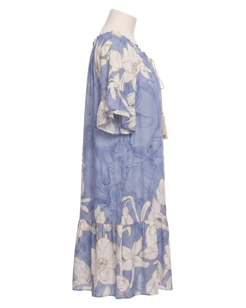 Kleid Floral in  blau von Made in Italy (Bild 2)