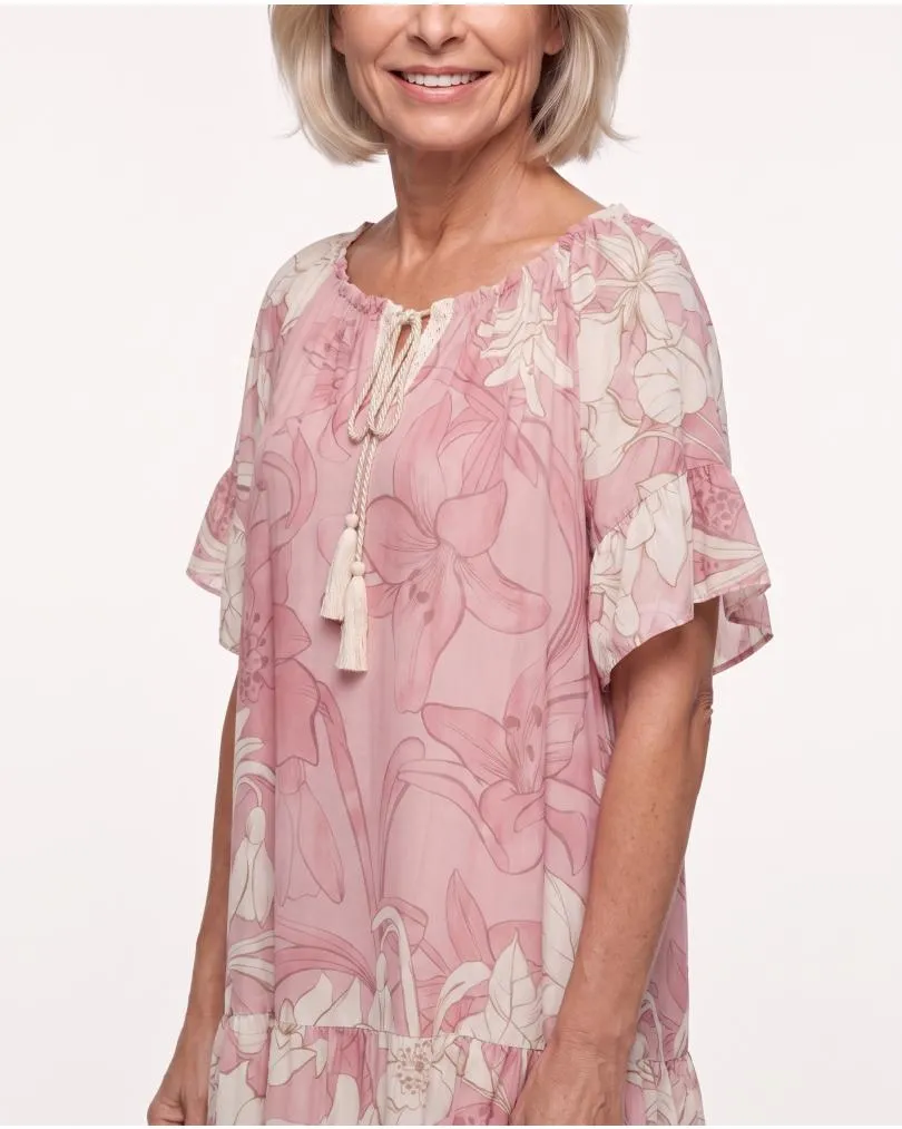 Kleid Floral in  rosa von Made in Italy (Bild 4)