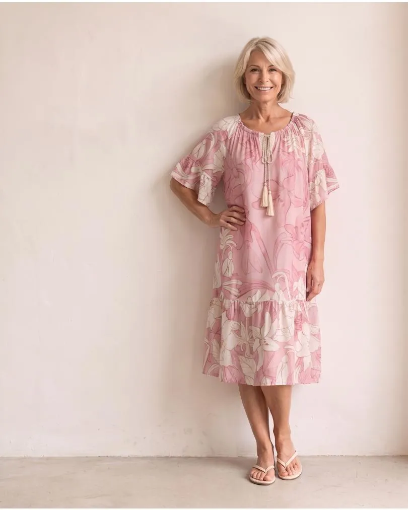 Kleid Floral in  rosa von Made in Italy (Bild 5)