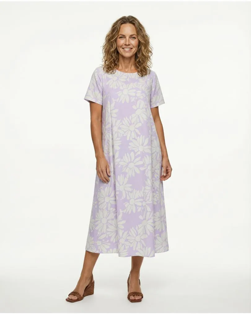Kleid Floral Baumwolle in  flieder von Wendy (Bild 5)