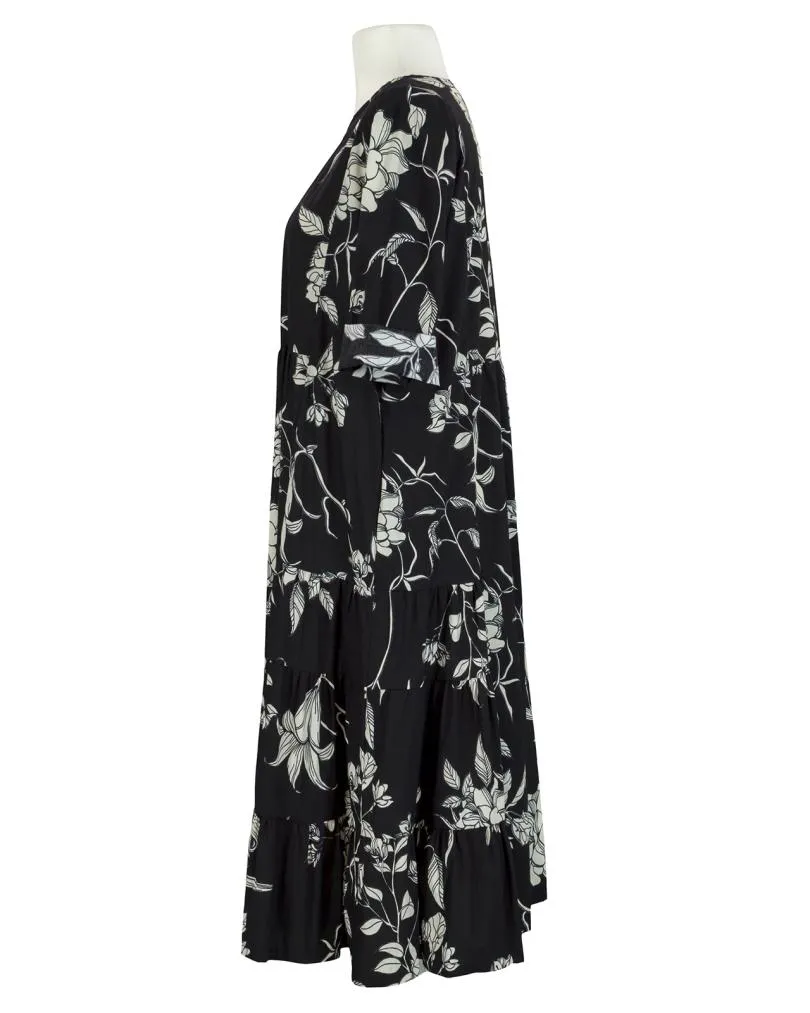 Kleid Floral Baumwolle in  schwarz von Wendy (Bild 3)