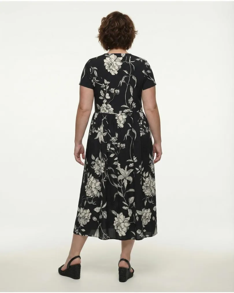 Kleid Floral Baumwolle in  schwarz von Wendy (Bild 5)