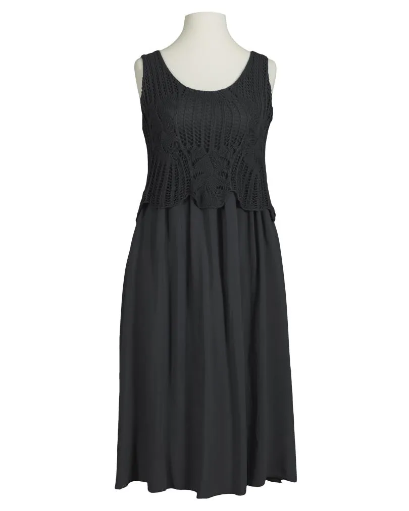 Kleid mit Ajourstrick in  schwarz von Diana (Bild 1)