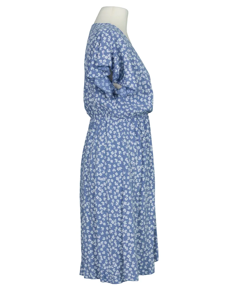 Kleid in Wickeloptik in  hellblau von Made in Italy (Bild 2)