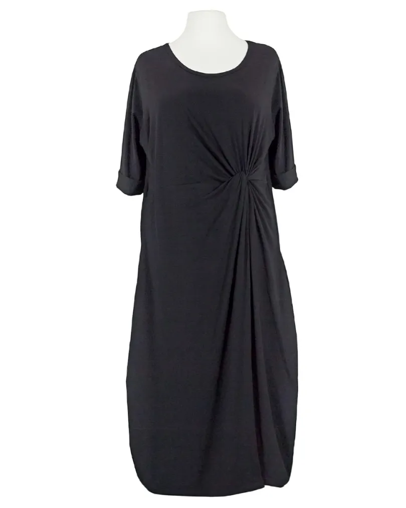 Kleid in Wickeloptik in  schwarz von Vincenzo Allocca (Bild 1)