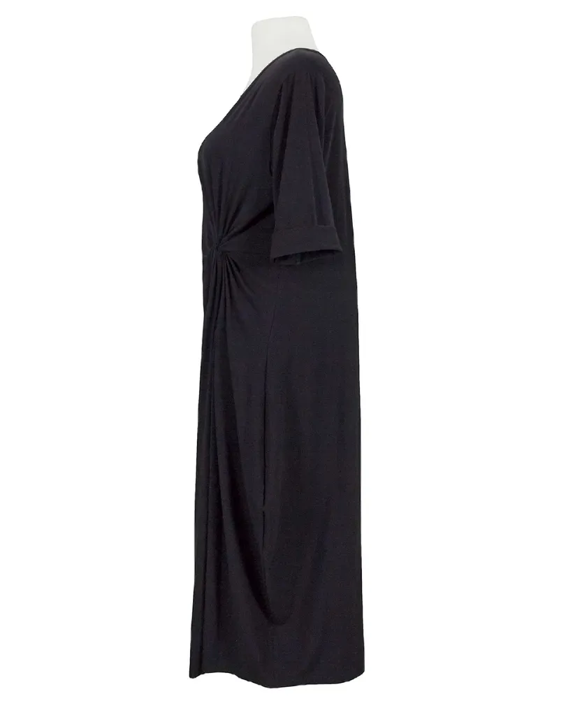 Kleid in Wickeloptik in  schwarz von Vincenzo Allocca (Bild 2)