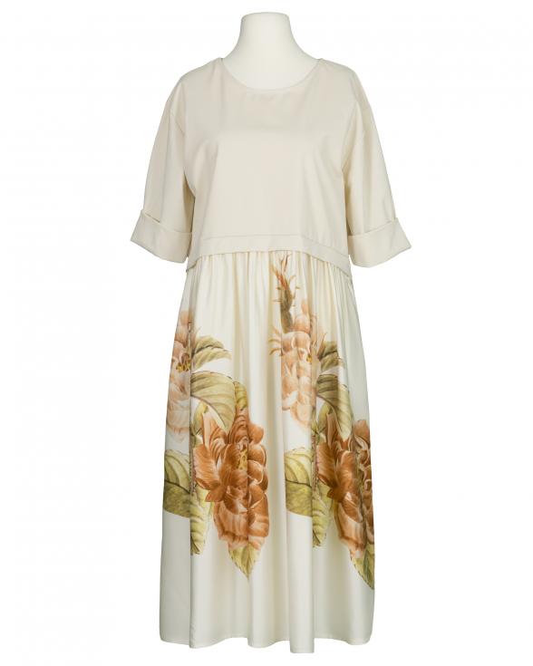 Kleid mit Blumen in beige von Made in Italy