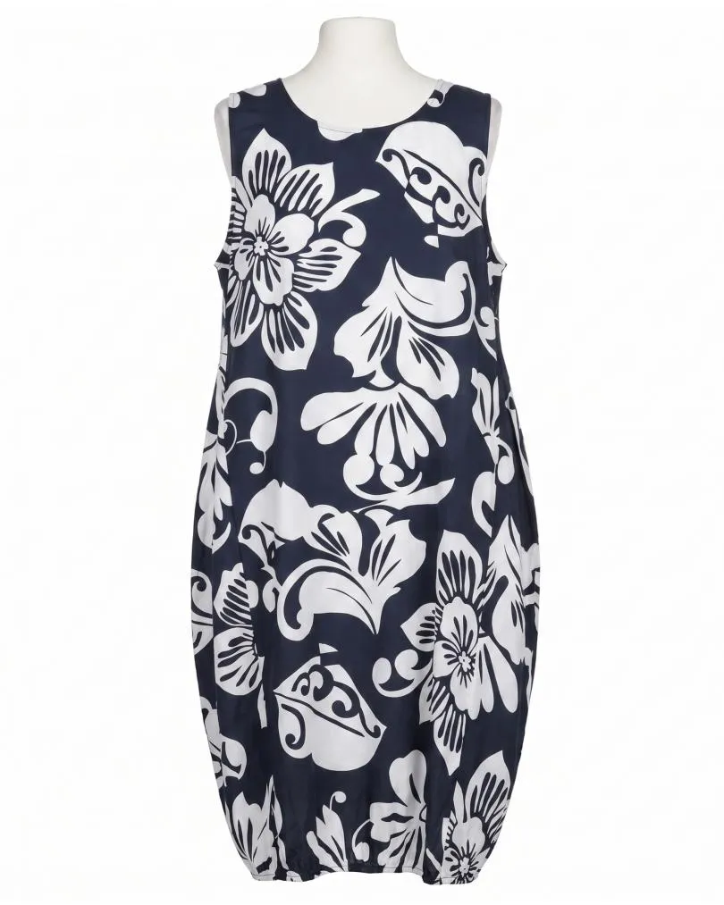 Kleid mit Blumen in  blau von Made in Italy (Bild 1)