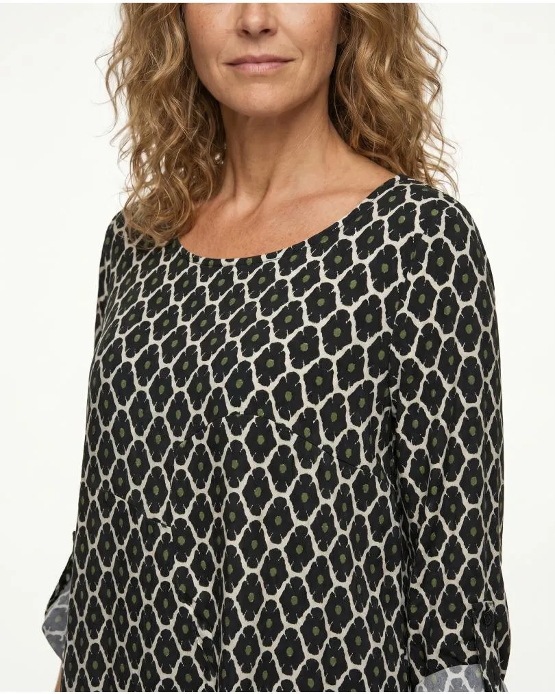 Kleid mit Blumen in  schwarz von Made in Italy (Bild 5)