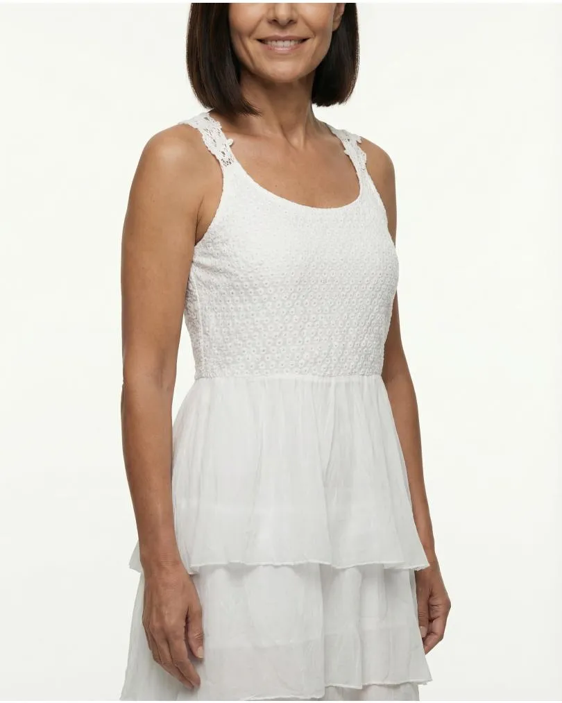 Kleid mit H�kelspitze in  wei� von Spaziodonna (Bild 3)