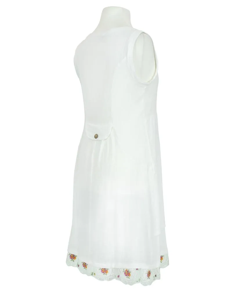 Kleid mit Leinen in  milchwei� von Diana (Bild 2)