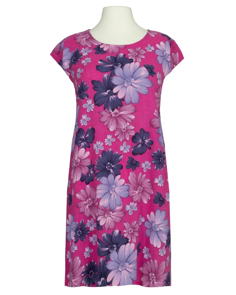 Kleid mit Leinen Floral in  pink von Made in Italy (Bild 1)