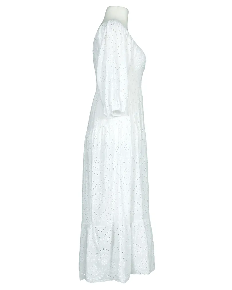 Kleid mit Lochspitze in  wei� von H. Trend (Bild 2)