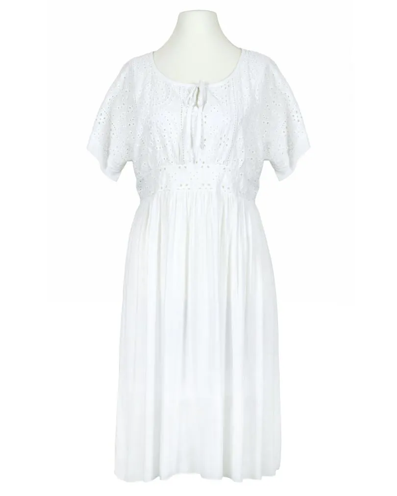 Kleid mit Lochstickerei in  wei� von Spaziodonna (Bild 1)
