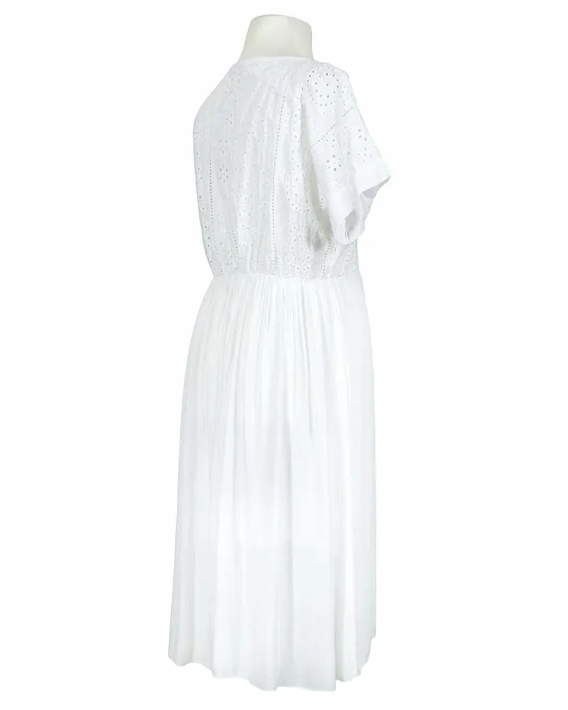 Kleid mit Lochstickerei in  wei� von Spaziodonna (Bild 2)