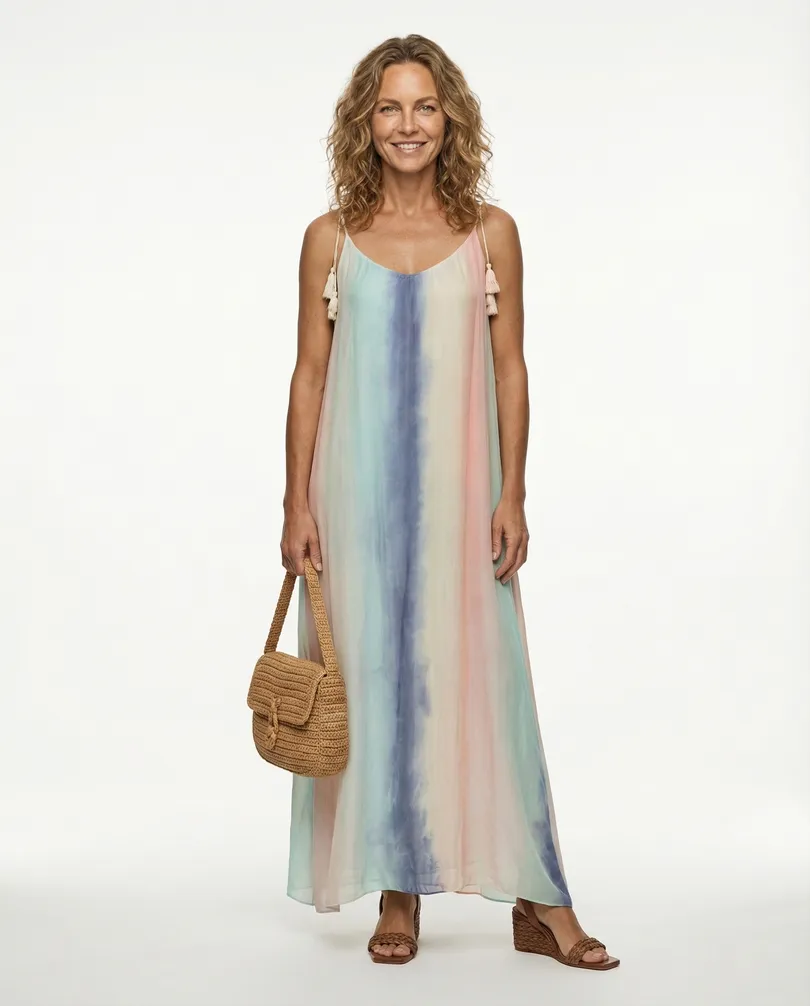 Kleid mit Seide in  bunt von SENES Paris (Bild 3)