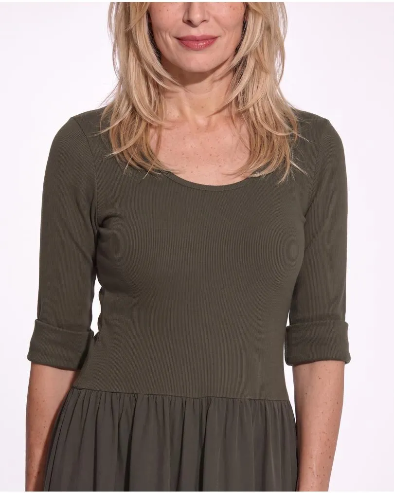 Kleid mit Seide in  dunkelbraun von Selected Touch (Bild 4)