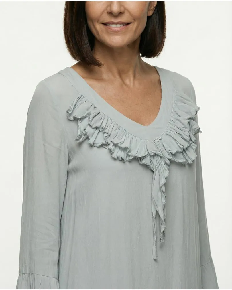 Kleid mit Seide in  grau von Selected Touch (Bild 4)