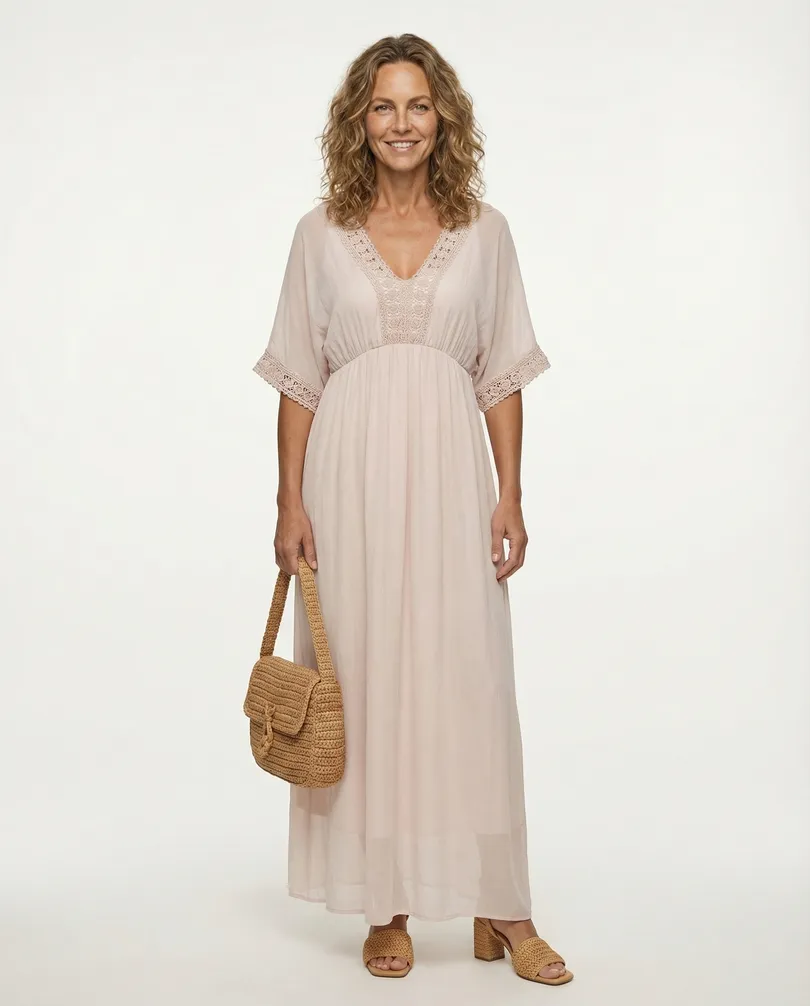 Kleid mit Seide in  rosa von H. Trend (Bild 3)