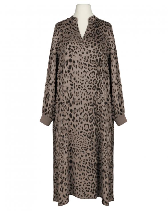 Kleid mit Seide Leoprint in braun von Style Touch