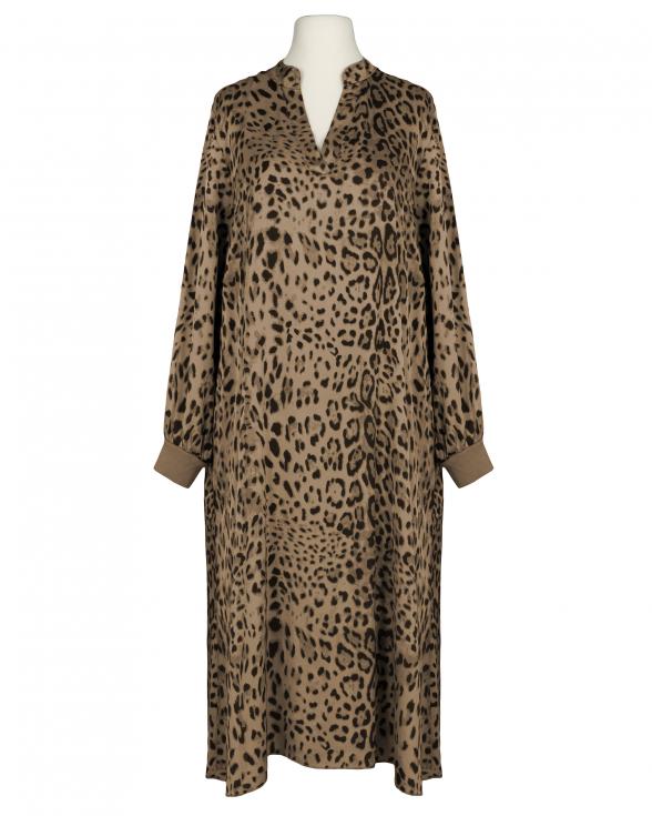 Kleid mit Seide Leoprint in camel von Style Touch