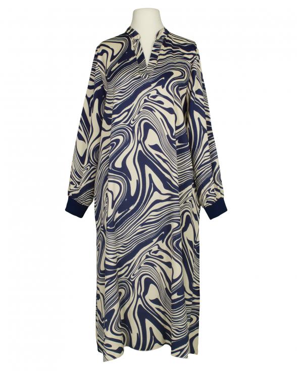 Kleid mit Seide Swirl-Print in blau von Style Touch