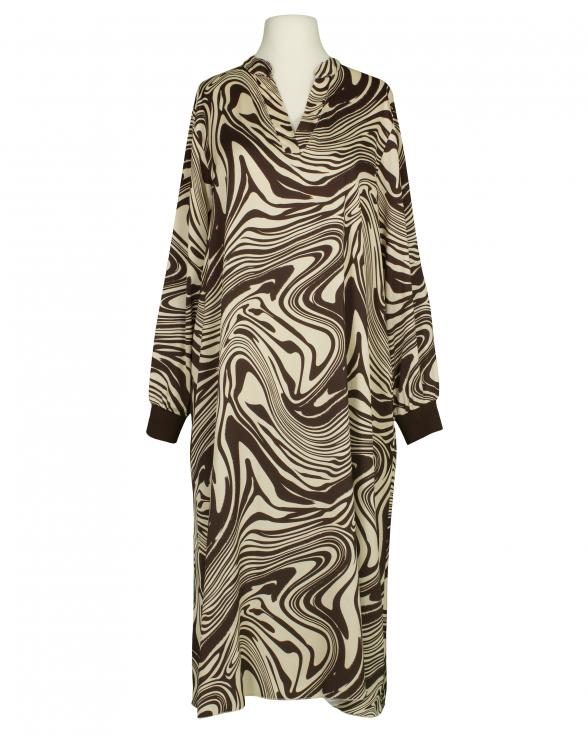Kleid mit Seide Swirl-Print in braun von Style Touch
