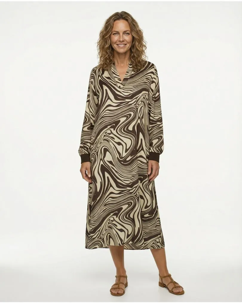 Kleid mit Seide Swirl-Print in  braun von Style Touch (Bild 3)