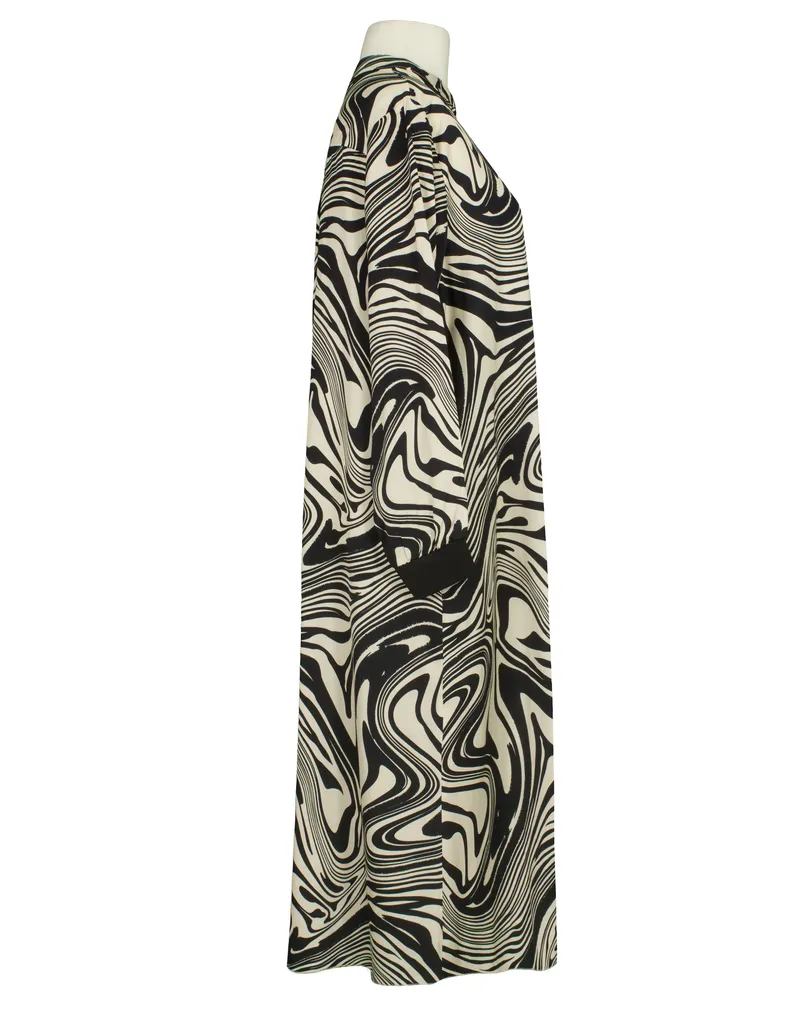 Kleid mit Seide Swirl-Print in  schwarz von Style Touch (Bild 2)