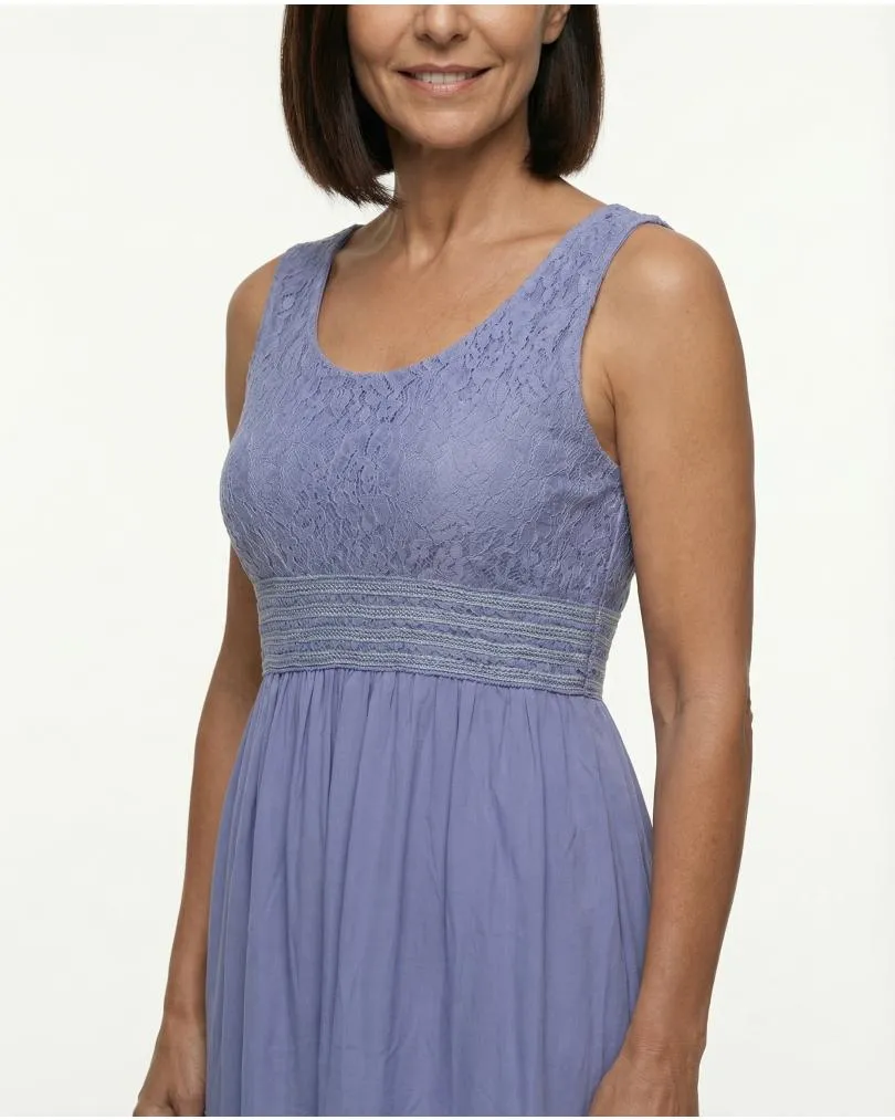 Kleid mit Spitze in  blau von Link Fashion (Bild 2)