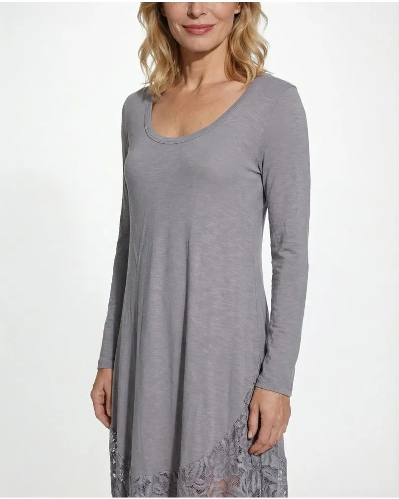 Kleid mit Spitze in  grau von Diana (Bild 2)